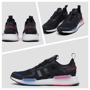 Adidas NMD R1 V3 Casual Shoes Black / White / Blue / Red Sz 10.5